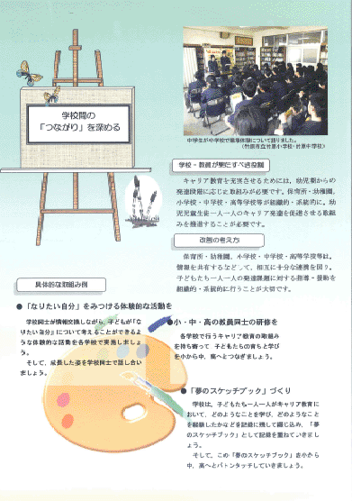 パンフレットの学校間のページの画像
