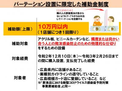 パーテーション設置補助金概要