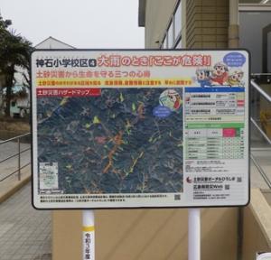 標識設置状況写真(神石小学校)近景