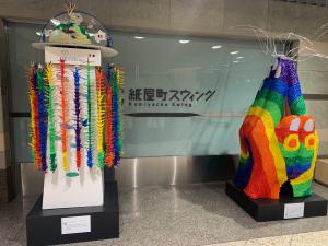 折り鶴アート