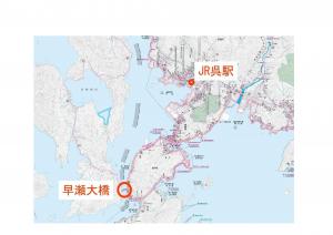 早瀬大橋位置図