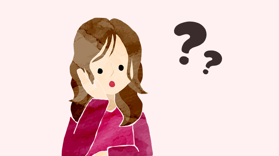 疑問符を浮かべる女性