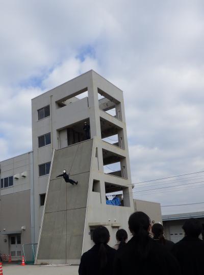 機動隊訓練見学の様子