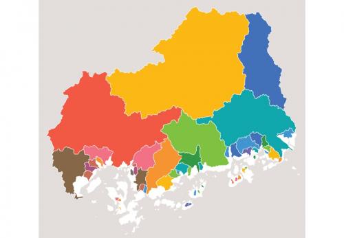 広島県における流域界