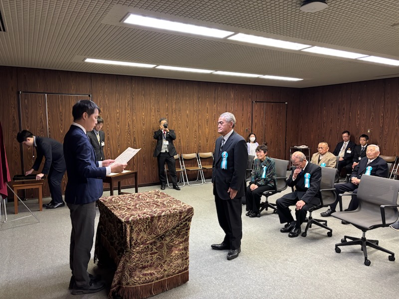 呉市安浦地区公衆衛生推進協議会の受彰の様子