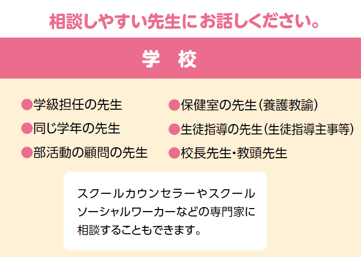 学校での相談先