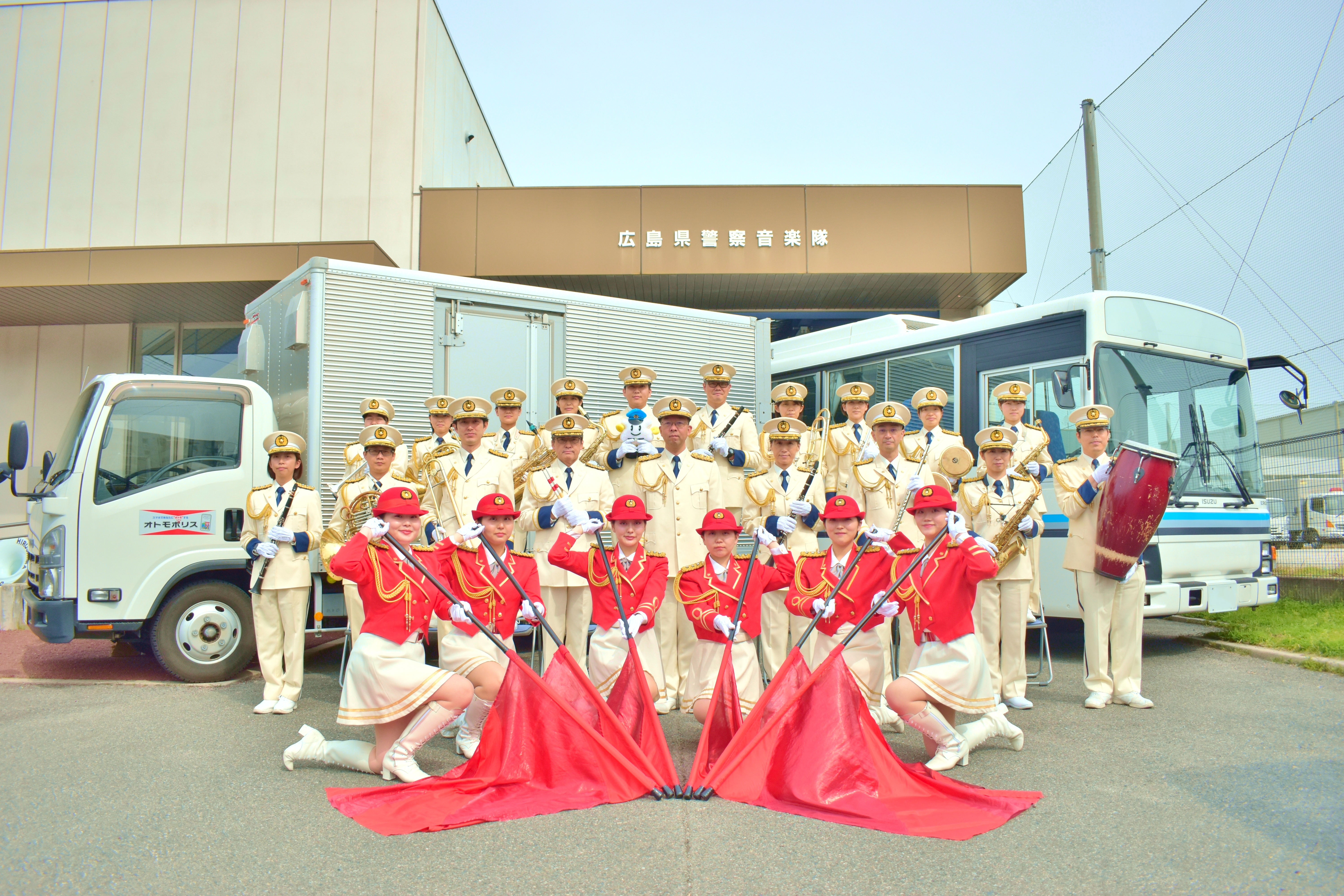 音楽隊庁舎前の写真