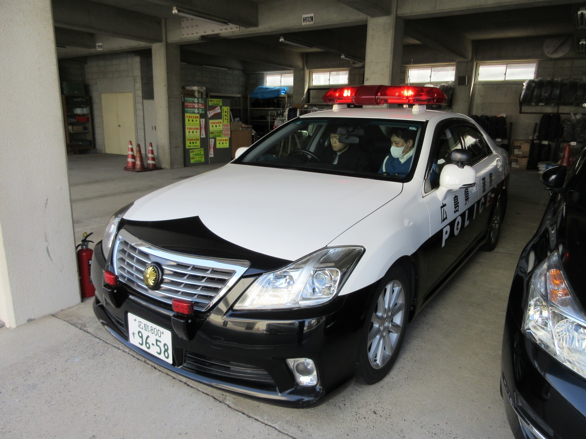 パトカーの乗車体験