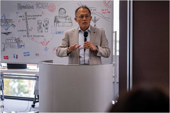 Mr. Kawasaki discusses the program, the content of the presentation, and future expectations. 