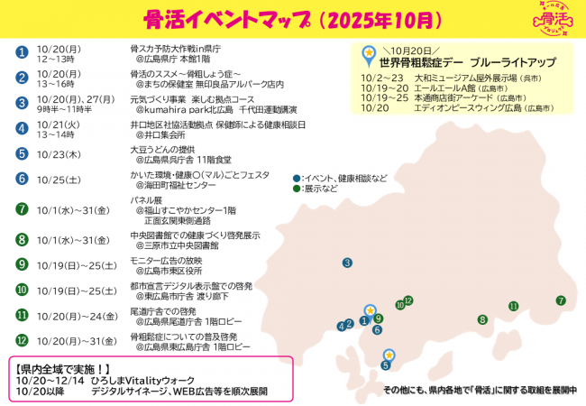 骨活イベントマップ(2025年10月)