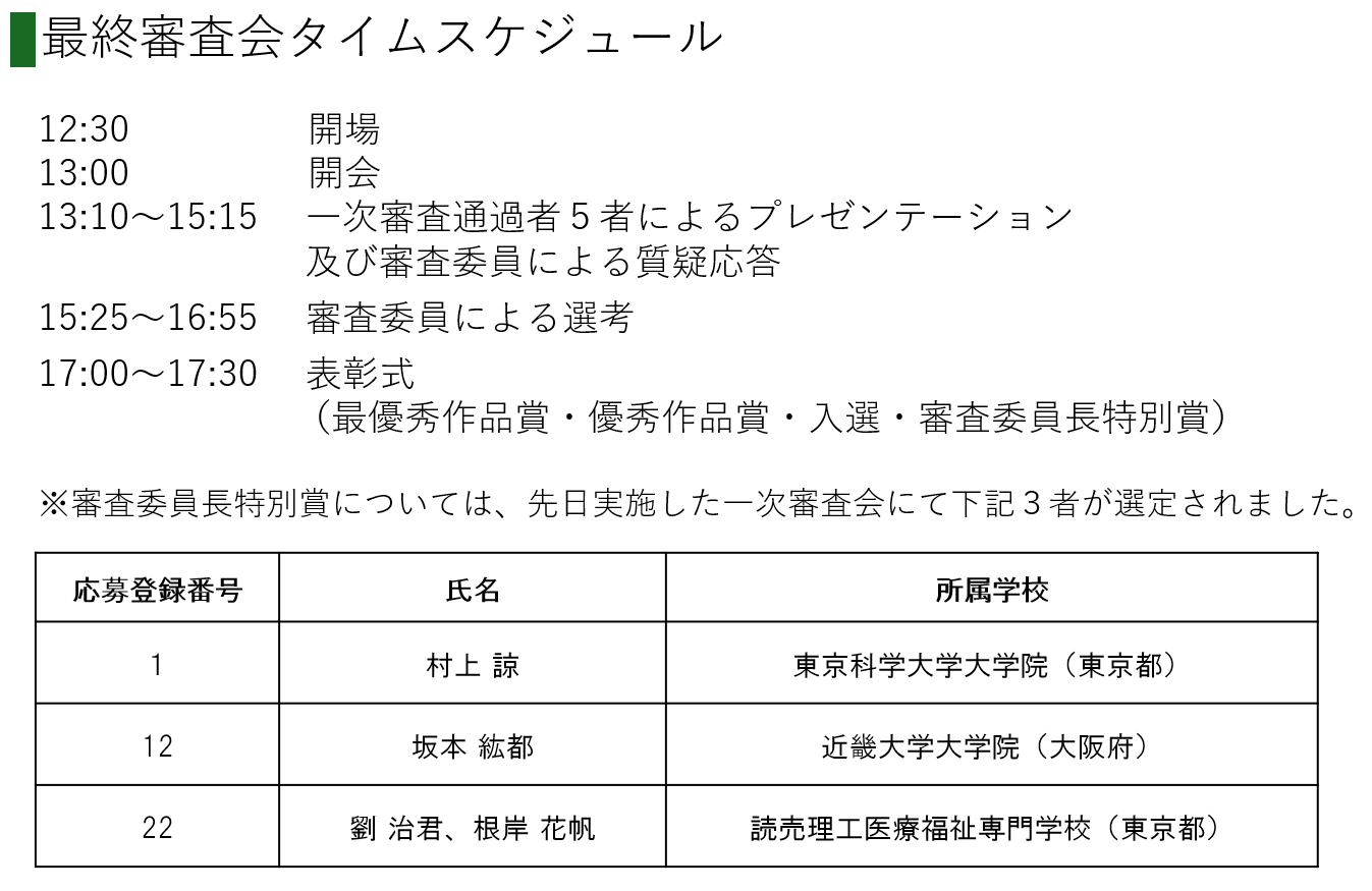 タイムスケジュール