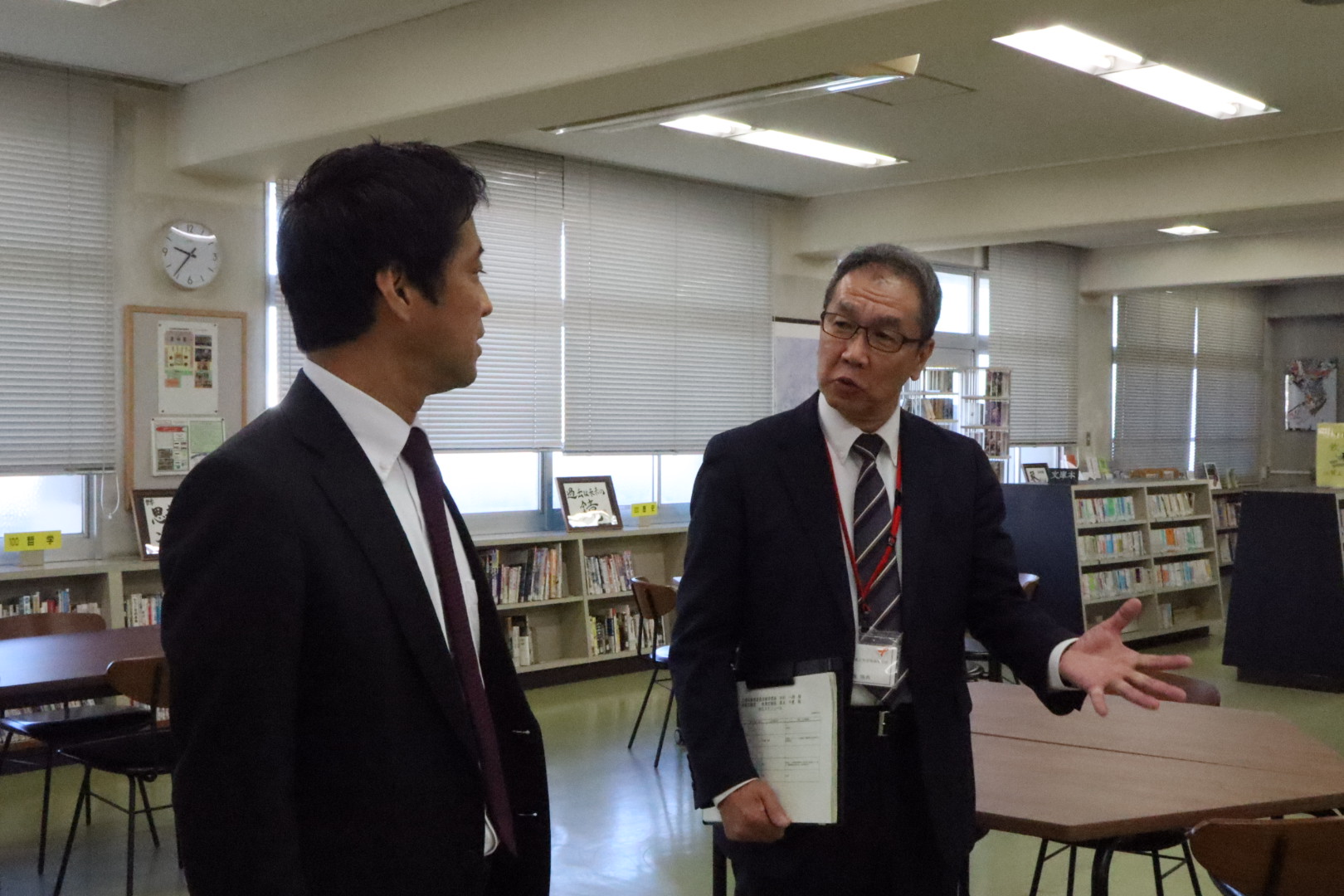 中村委員と堀校長