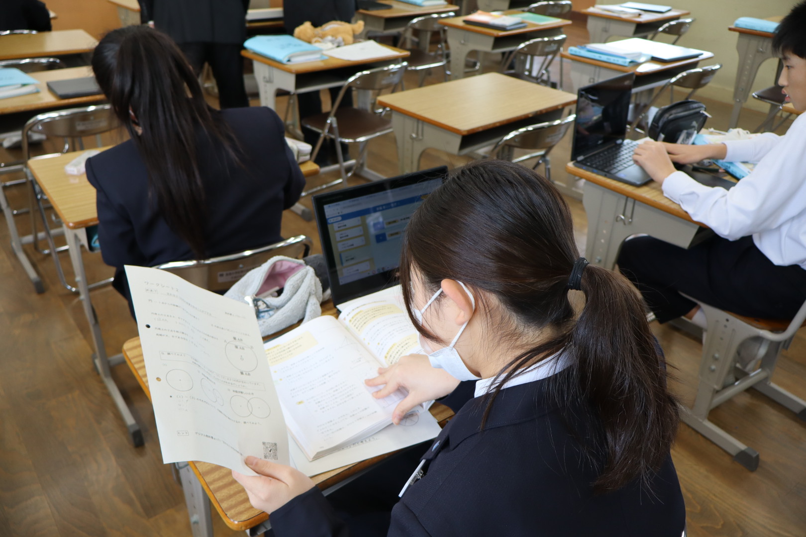 数学　自習の様子