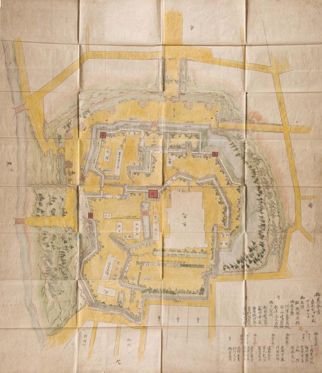 「松前福山城縄張図」の画像