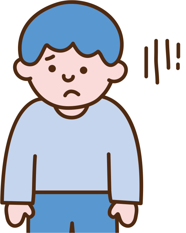 困っている子供の画
