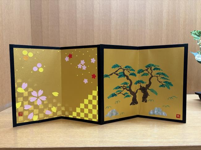 オリジナルミニ屛風の完成品の写真画像