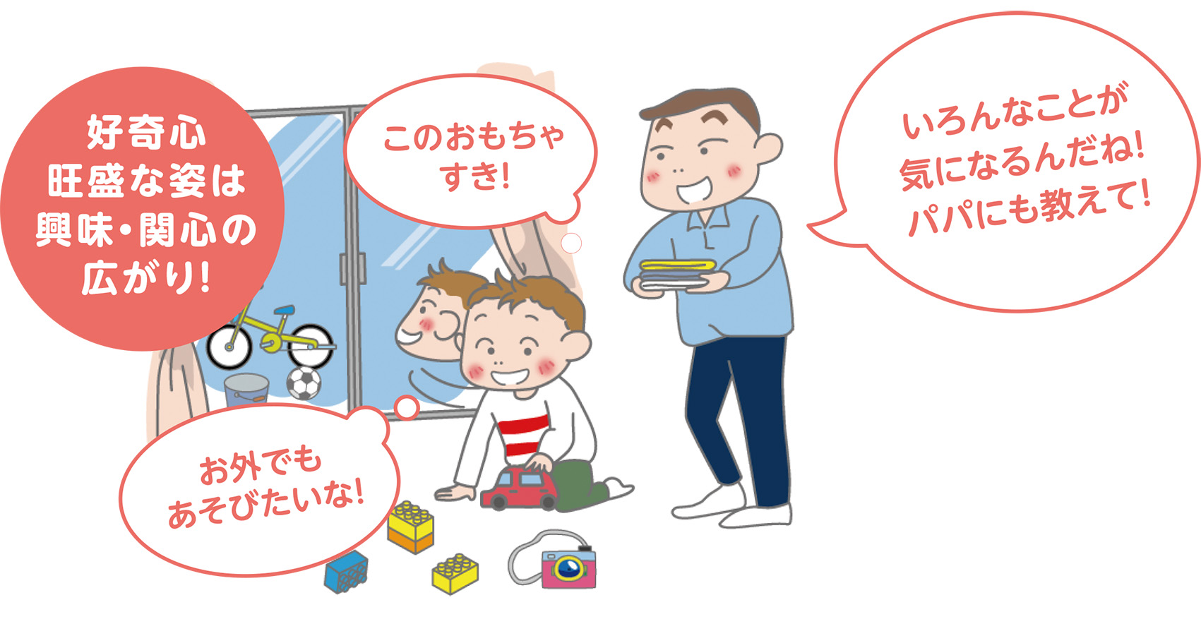 好奇心旺盛な姿は興味・関心の広がり！