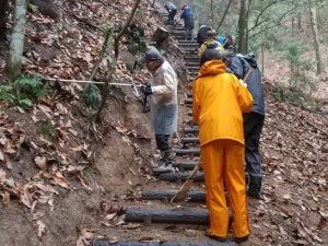 住民による歩道の整備