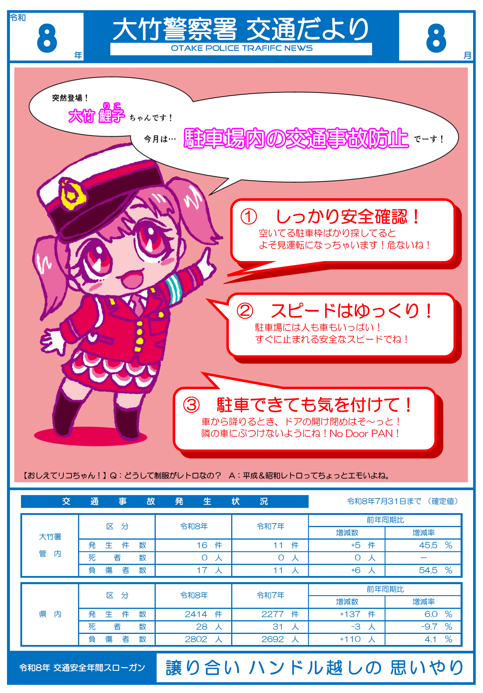 駐車場内の交通事故防止